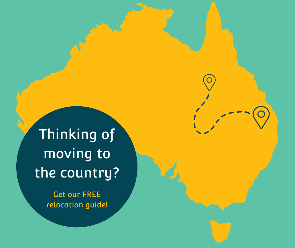 Thinking of moving to the country? Map of Australia